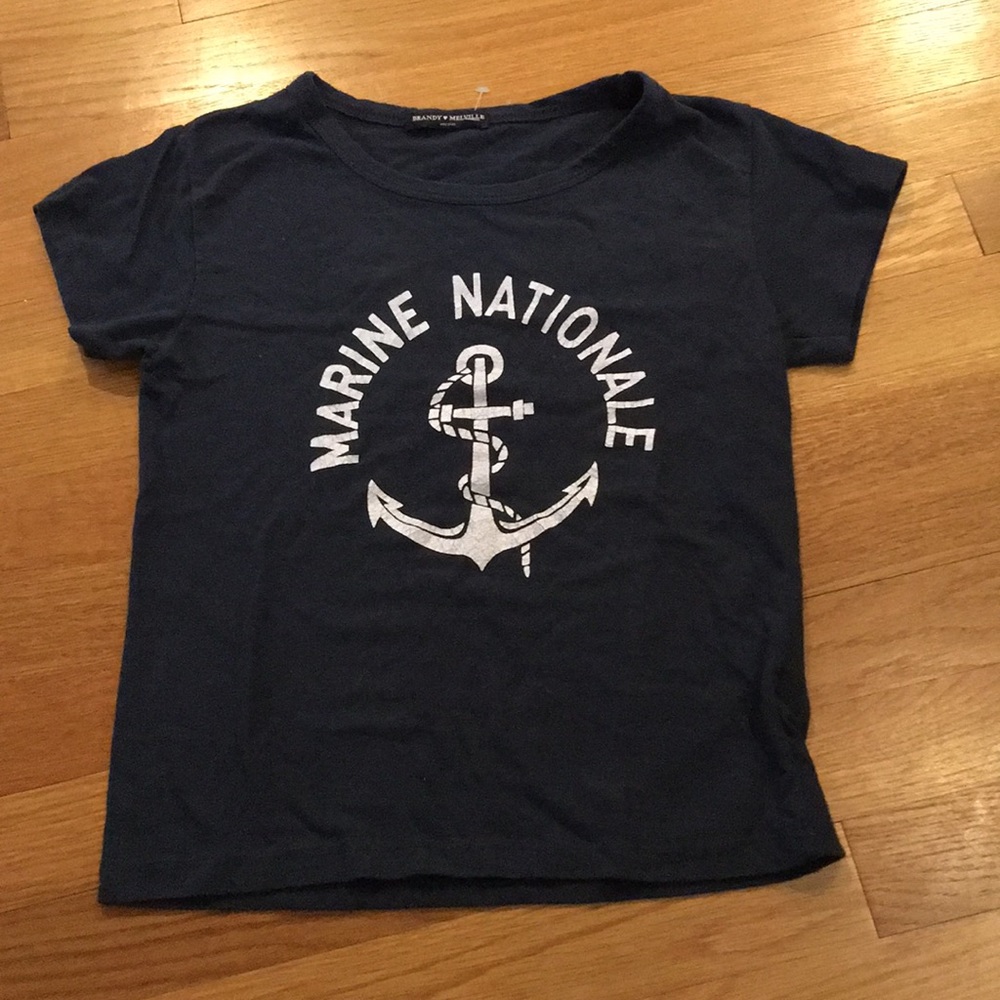 Brandy Melville, worn look navy tee